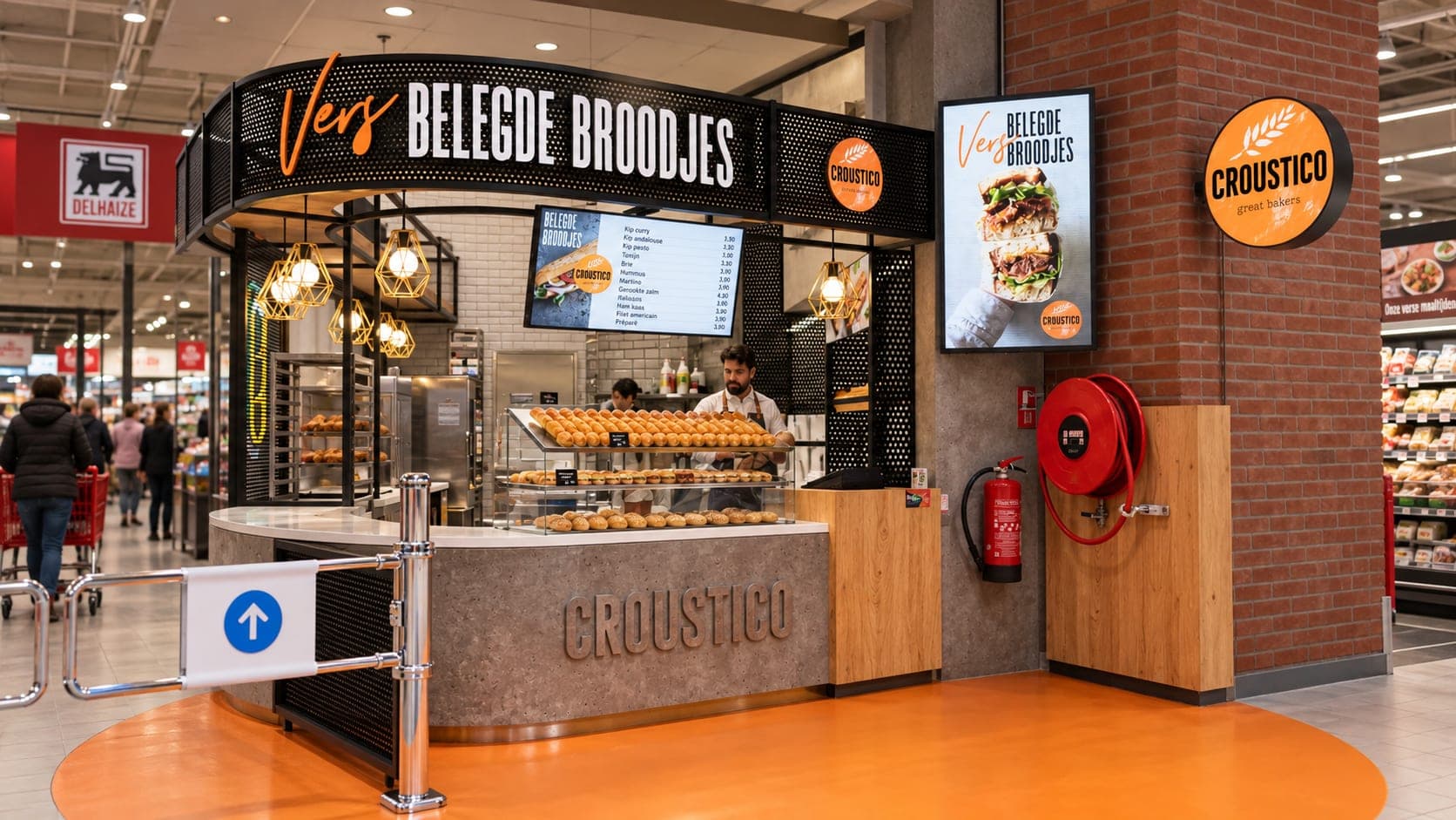 The Croustico bakery kiosk in a supermarket