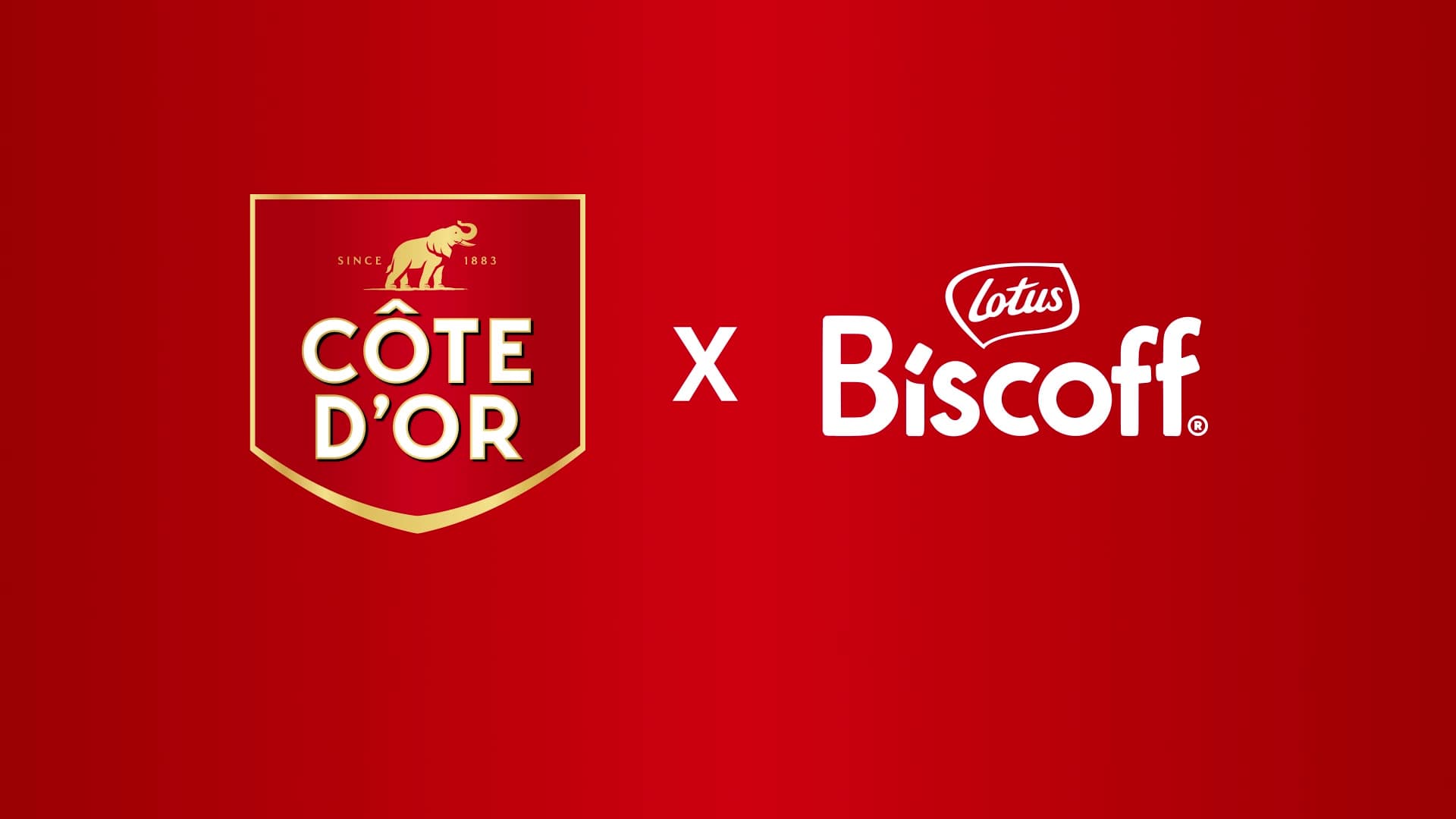 Côte d’Or x Biscoff logos on red