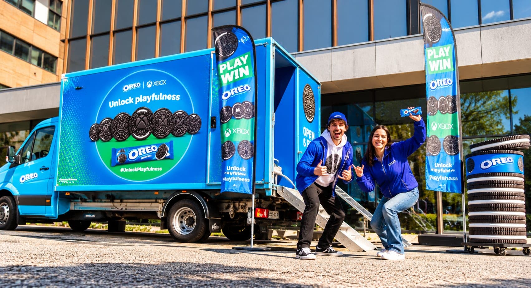 The OREO x XBOX truck and its crew